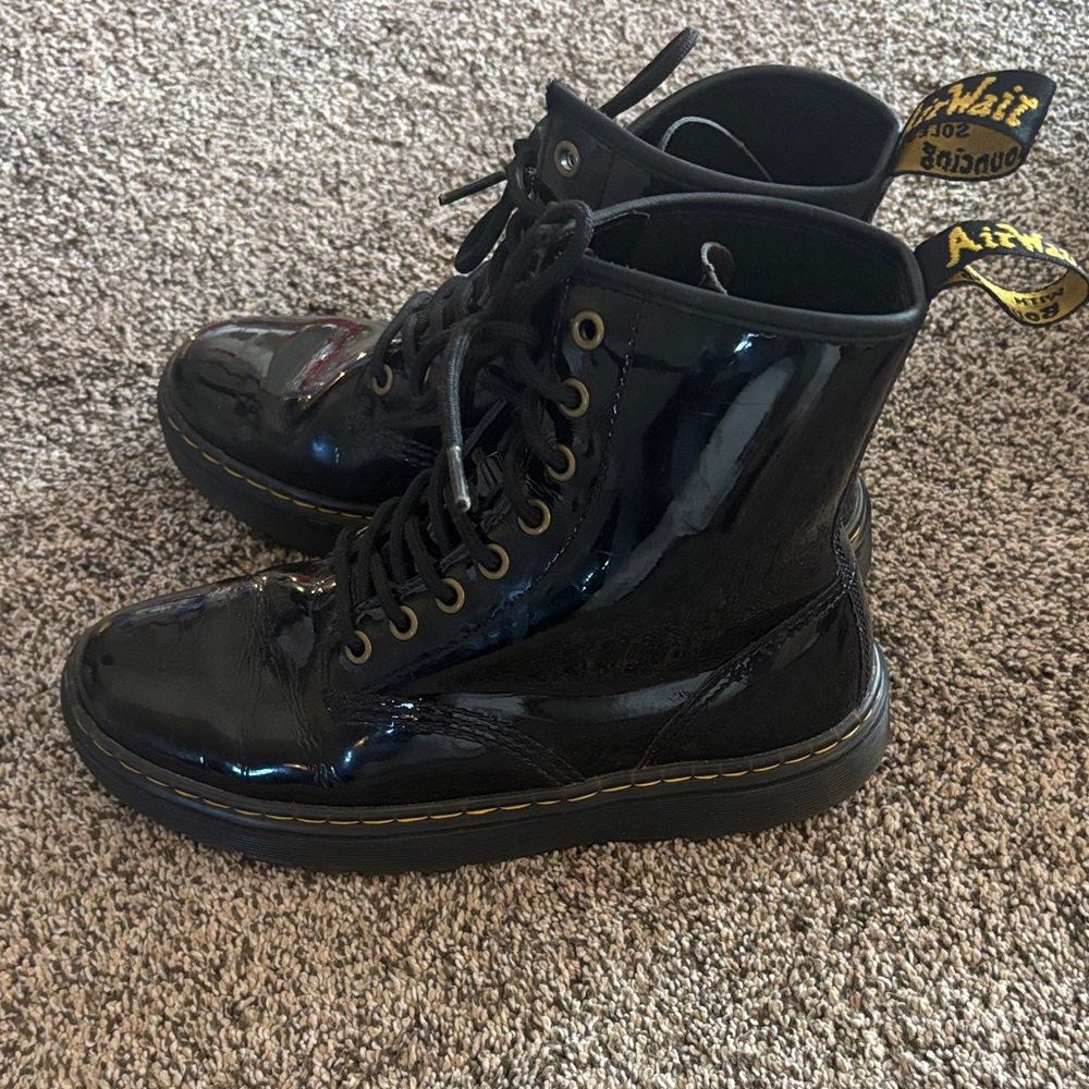 Dr. Martens Shiny Black Lace-Up Boots